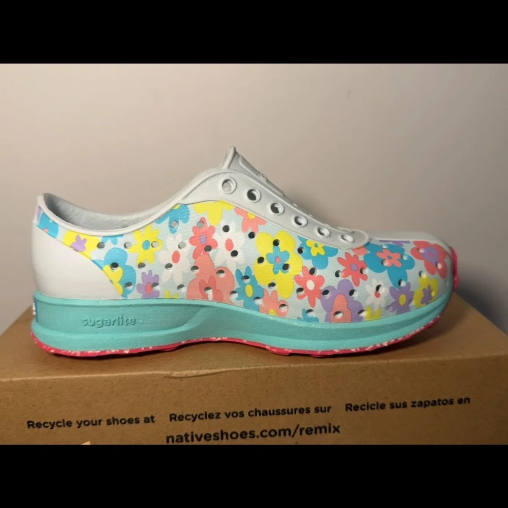 Native Robbie Sugarlite Print Shoes Multicolor Pastel Daisy Little Kids C11